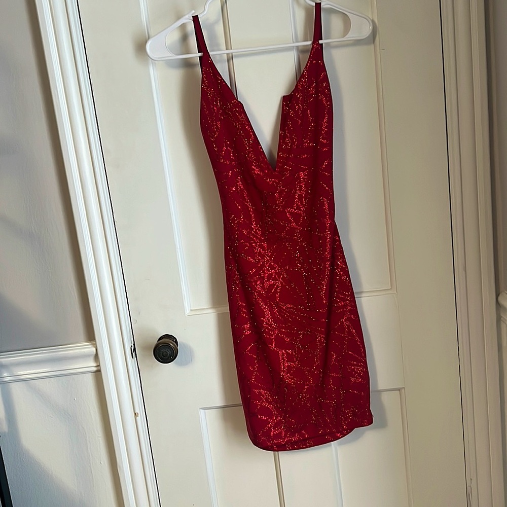 A size small backless red dress. This dress has only been worn once.